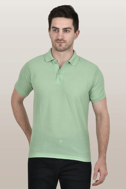Kwiclo - Mint Green Cotton Regular Fit Men's Polo T Shirt ( Pack of 1 ) Kwiclo - Mint Green Cotton Regular Fit Men's Polo T Shirt ( Pack of 1 )