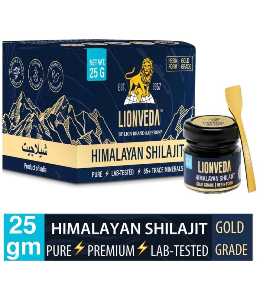 LIONVEDA, 25g, Pure Shilajit Resin | Original Himalayan Shilajeet For Men's Health, Stamina and Energy LIONVEDA, 25g, Pure Shilajit Resin | Original Himalayan Shilajeet For Men's Health, Stamina and Energy