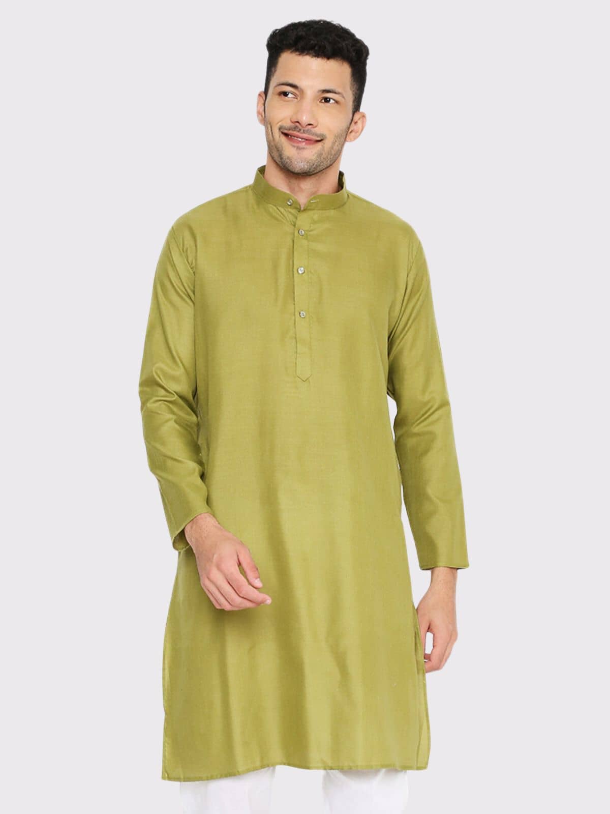 Maharaja - Dark Green Cotton Blend Men's Regular Kurta ( Pack of 1 ) - Kurtas & Kurta Sets | Buy online on ZillyBuy
