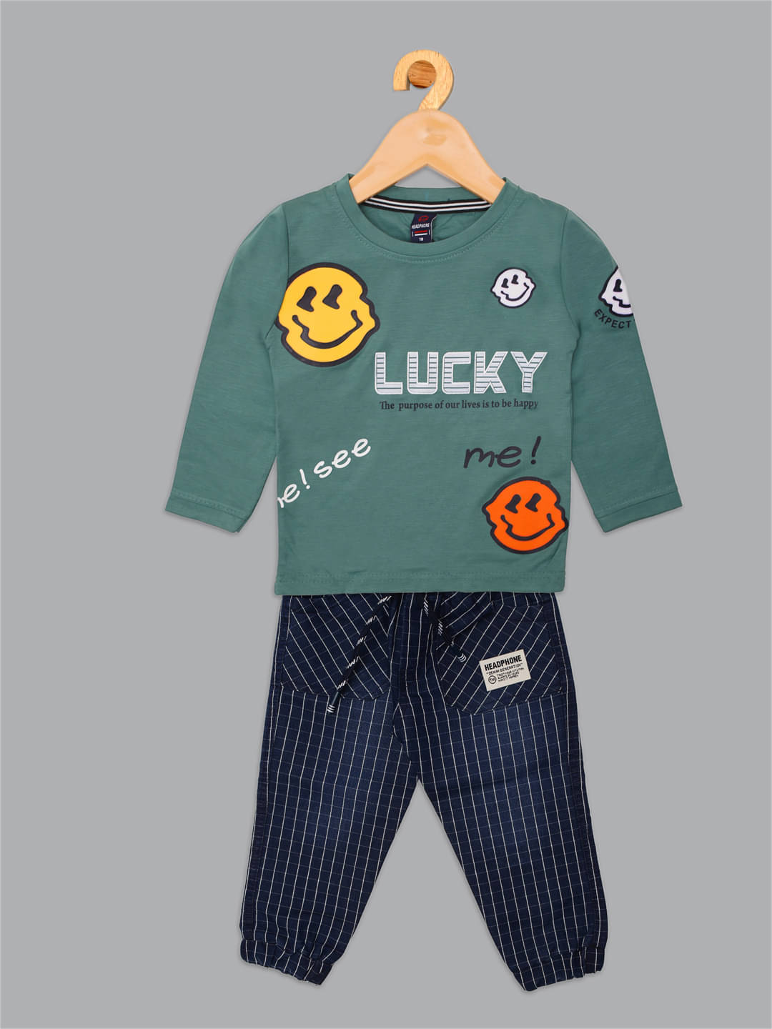     			Master Kids Pack of 1 Boys Cotton T-Shirt & Pants Set ( Green )