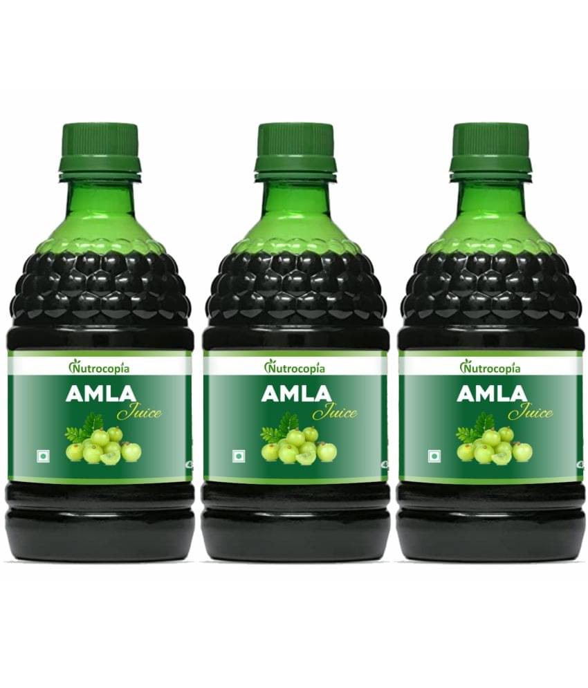     			NUTROCOPIA Amla Juice - 400 ml | Rich Source of Vitamin C | Effective Antioxidants for Immunity boosting | Pure, Natural and 100% Ayurvedic Juice - Pack of 3