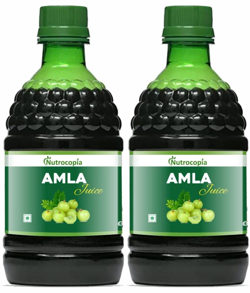 NUTROCOPIA Amla Juice - 400 ml | Rich Source of Vitamin C | Effective Antioxidants for Immunity boosting | Pure, Natural and 100% Ayurvedic Juice - Pack of 2 NUTROCOPIA Amla Juice - 400 ml | Rich Source of Vitamin C | Effective Antioxidants for Immunity boosting | Pure, Natural and 100% Ayurvedic Juice - Pack of 2