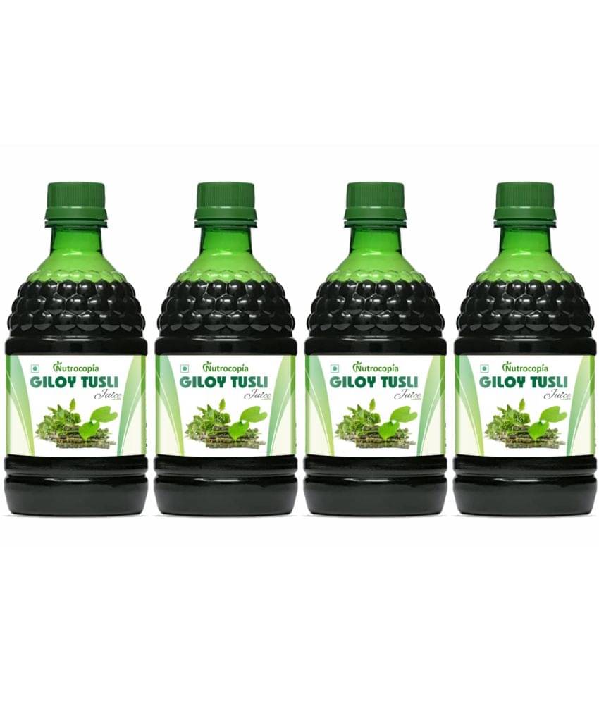 NUTROCOPIA Giloy Tulsi Juice | Fresh Tulsi and Giloy to Support Immune Health Pack of 4 of 400ML NUTROCOPIA Giloy Tulsi Juice | Fresh Tulsi and Giloy to Support Immune Health Pack of 4 of 400ML