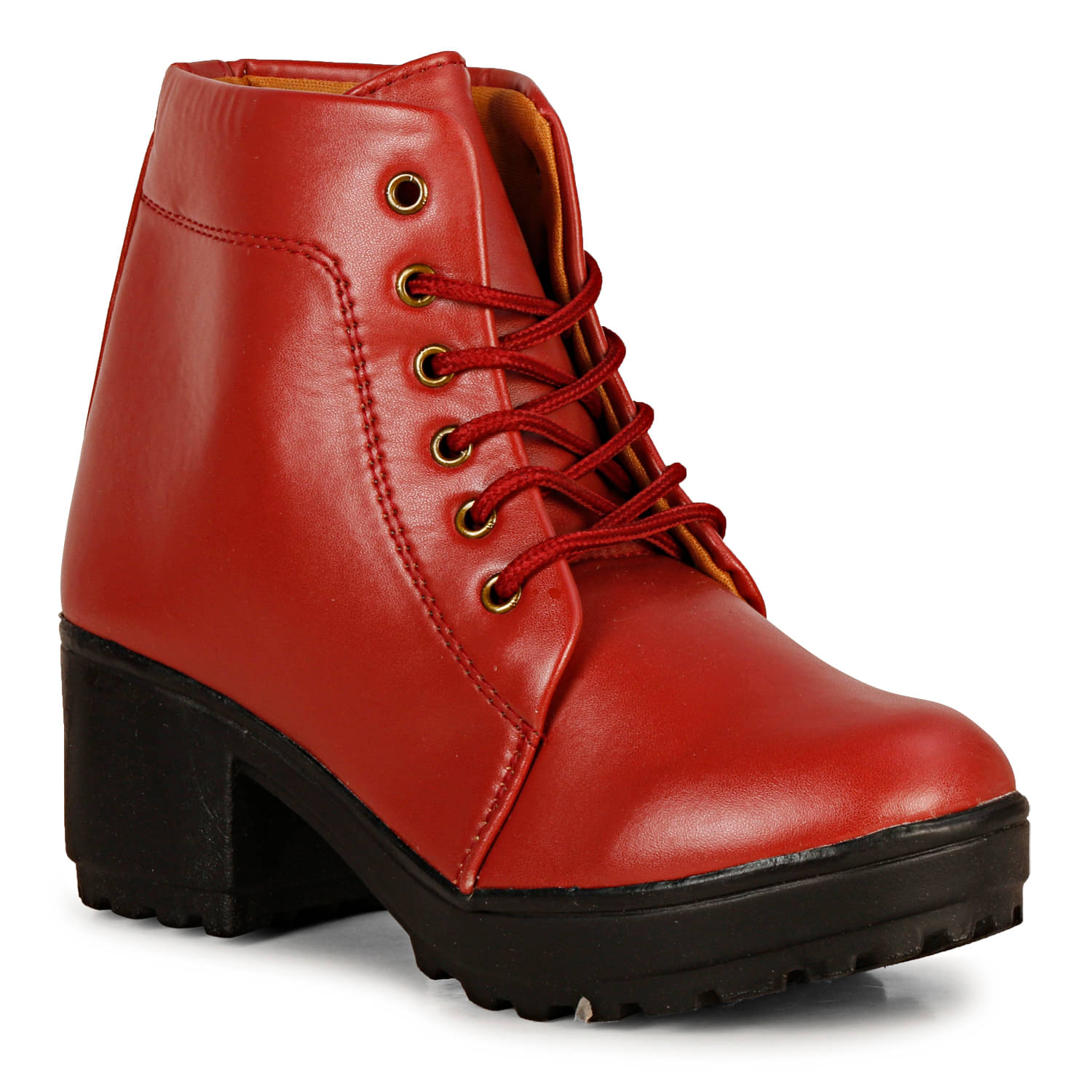     			Saheb - Red Women's Ankle Length Boots