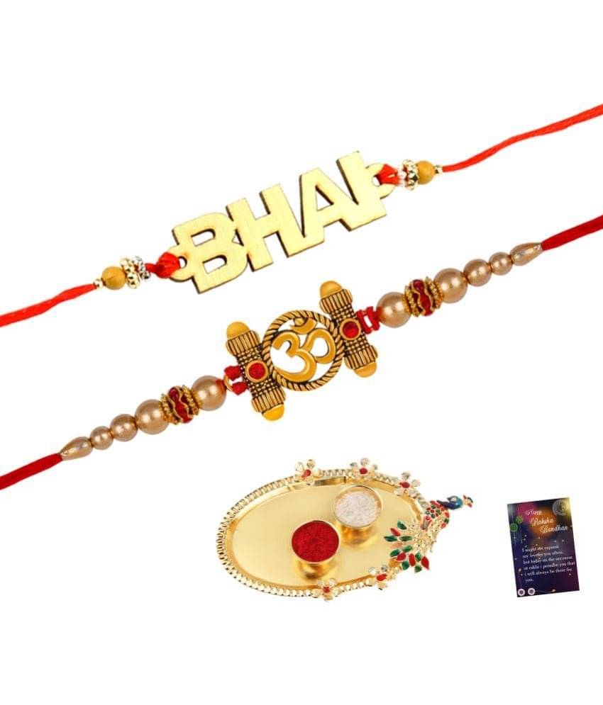     			Silver Shine - Multi Rakhi ( Pack of 2 )