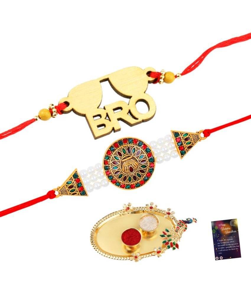     			Silver Shine - Multi Rakhi ( Pack of 2 )