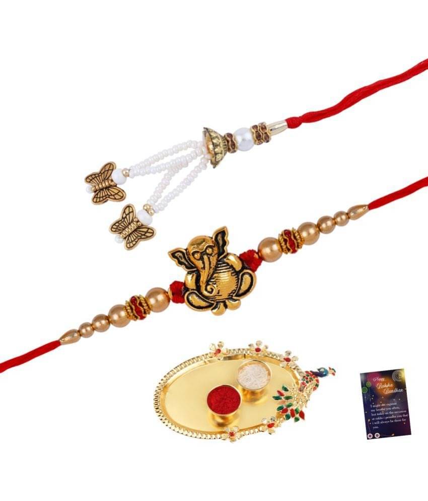     			Silver Shine - Multi Rakhi ( Pack of 2 )