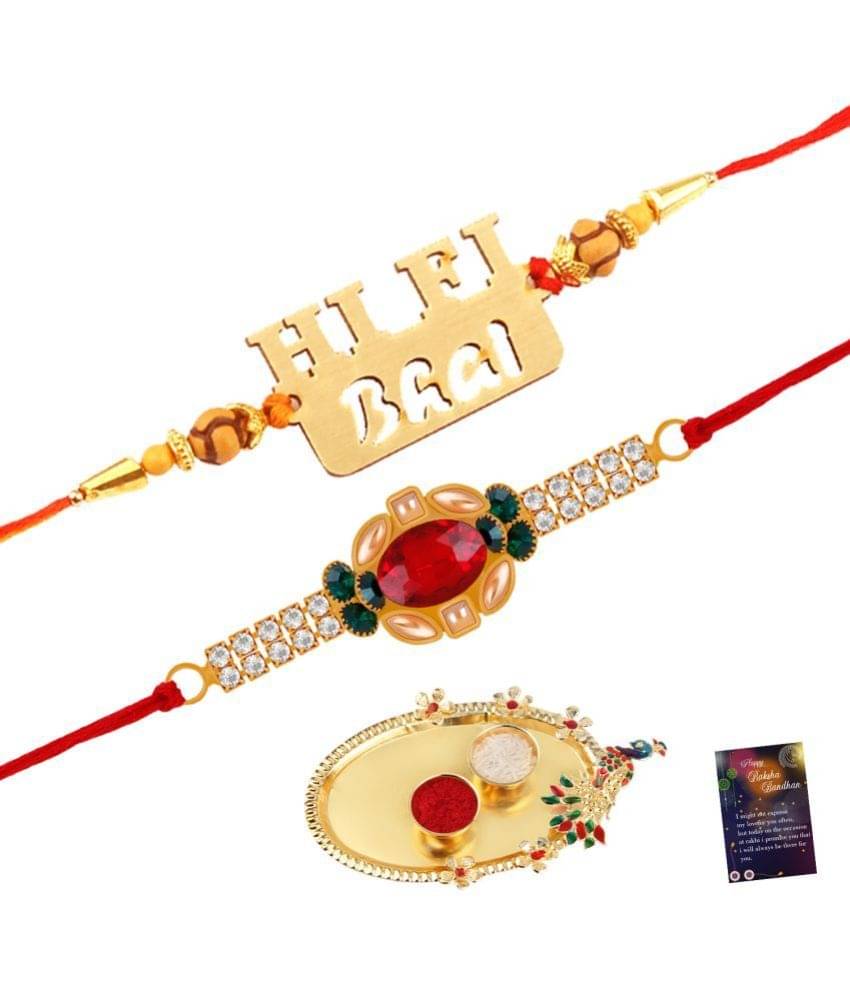     			Silver Shine - Multi Rakhi ( Pack of 2 )