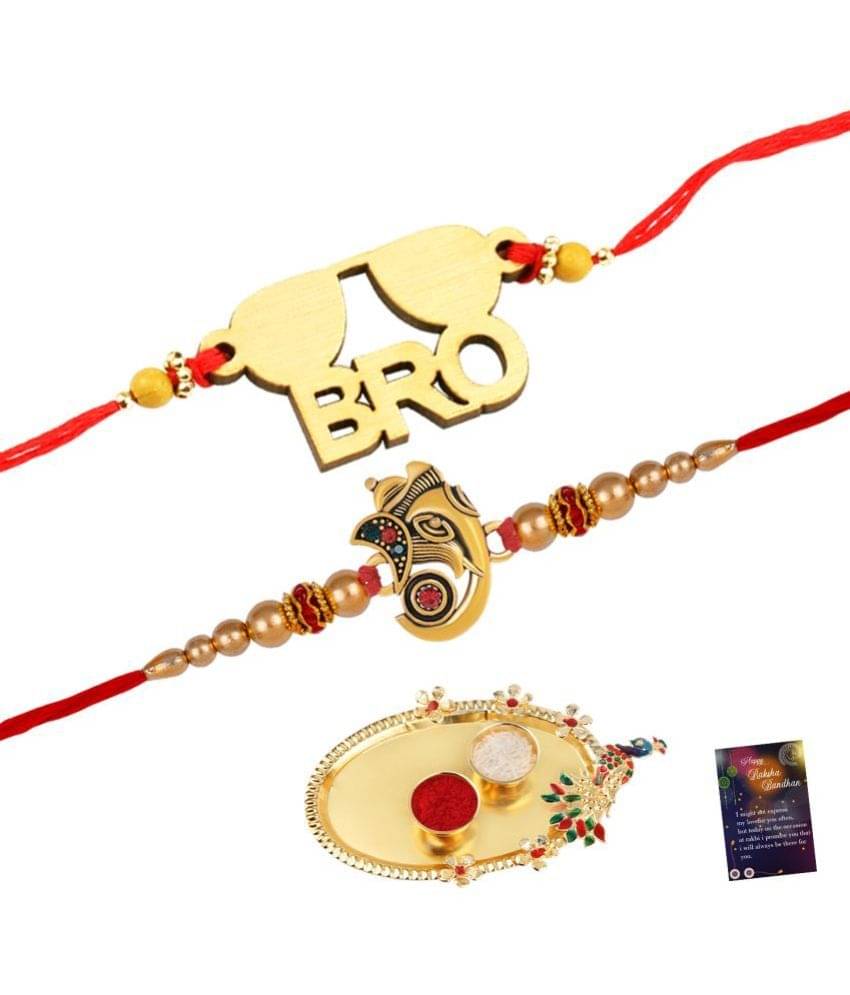     			Silver Shine - Multi Rakhi ( Pack of 2 )