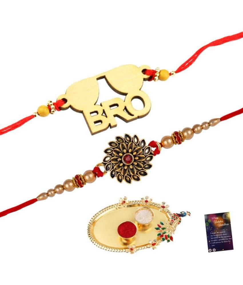     			Silver Shine - Multi Rakhi ( Pack of 2 )