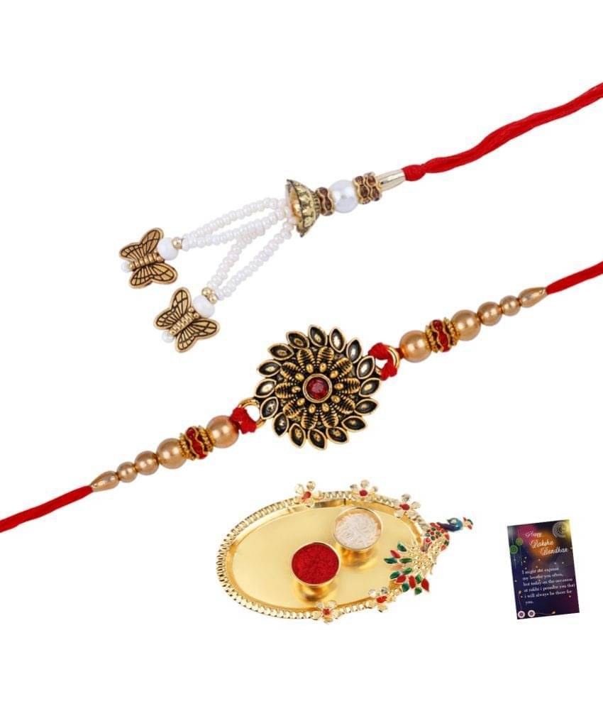     			Silver Shine - Multi Rakhi ( Pack of 2 )