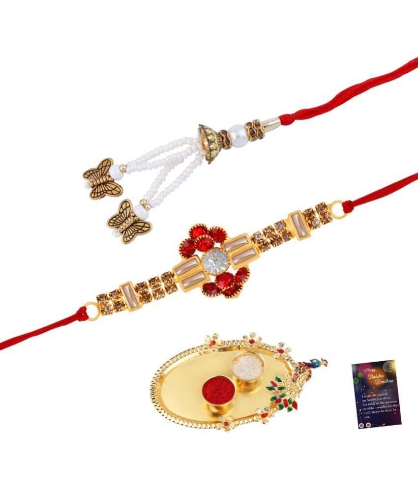     			Silver Shine - Multi Rakhi ( Pack of 2 )
