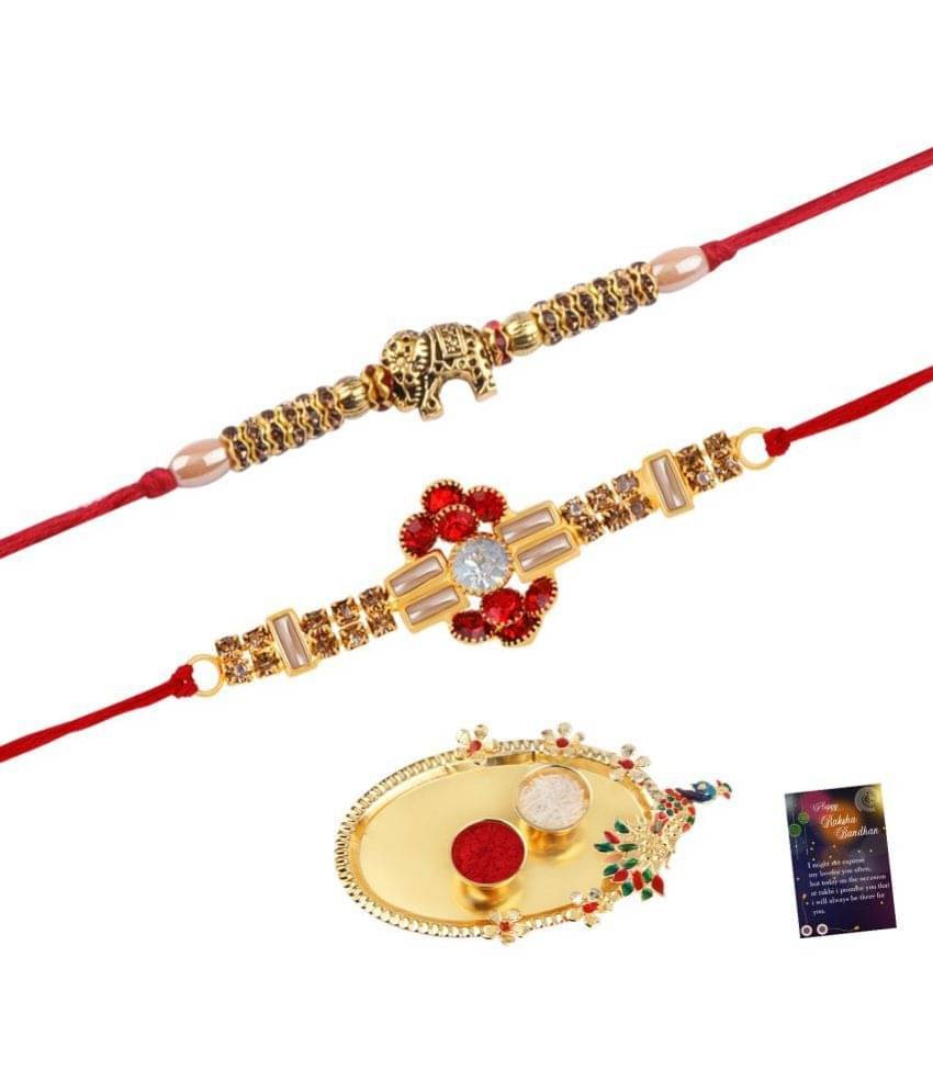     			Silver Shine - Multi Rakhi ( Pack of 2 )