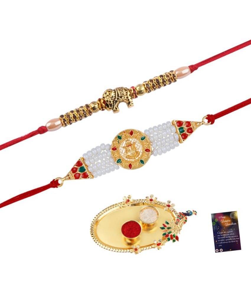     			Silver Shine - Multi Rakhi ( Pack of 2 )