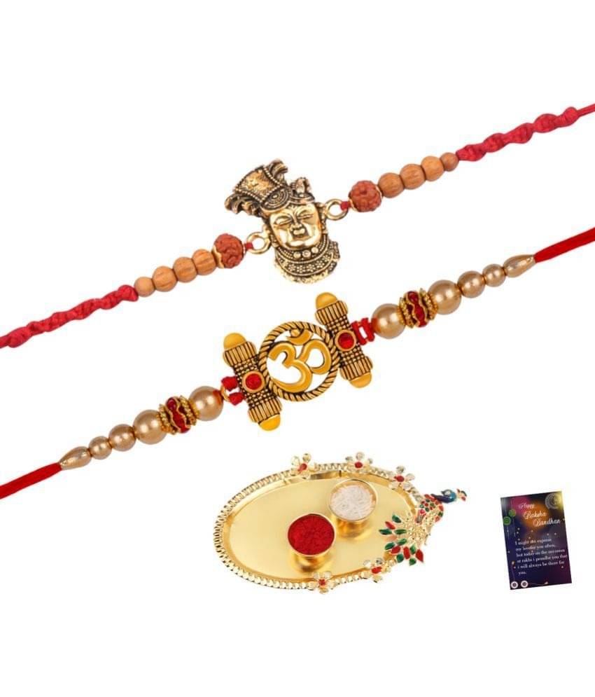     			Silver Shine - Multi Rakhi ( Pack of 2 )