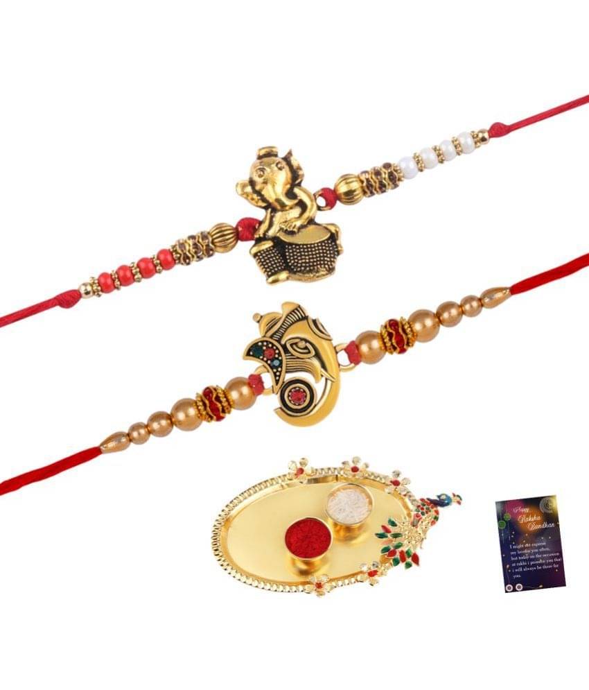     			Silver Shine - Multi Rakhi ( Pack of 2 )