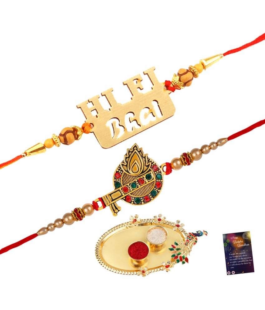     			Silver Shine - Multi Rakhi ( Pack of 2 )