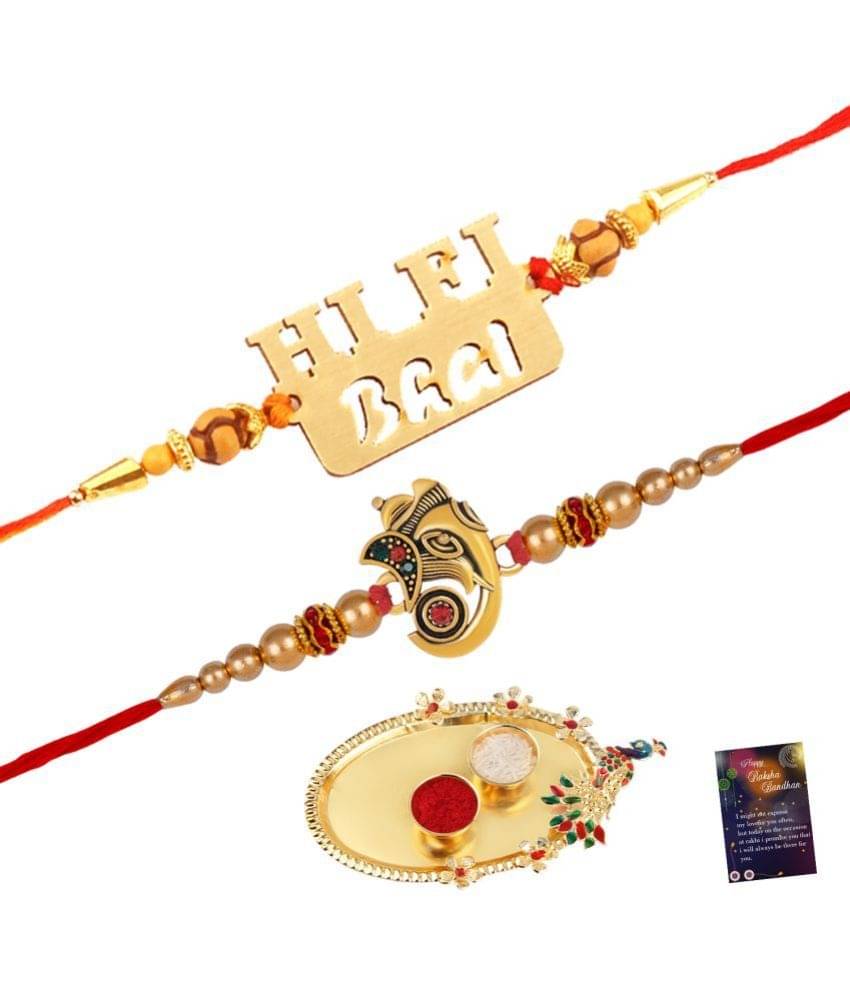     			Silver Shine - Multi Rakhi ( Pack of 2 )