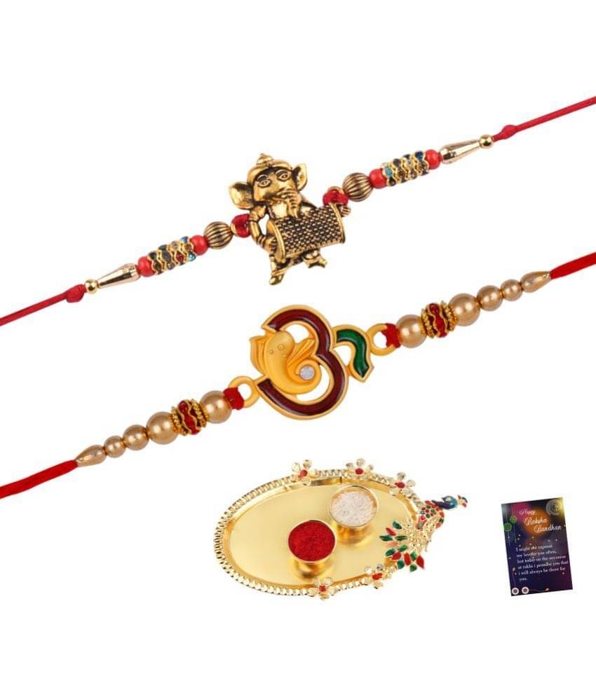     			Silver Shine - Multi Religious Rakhi ( Pack of 2 )
