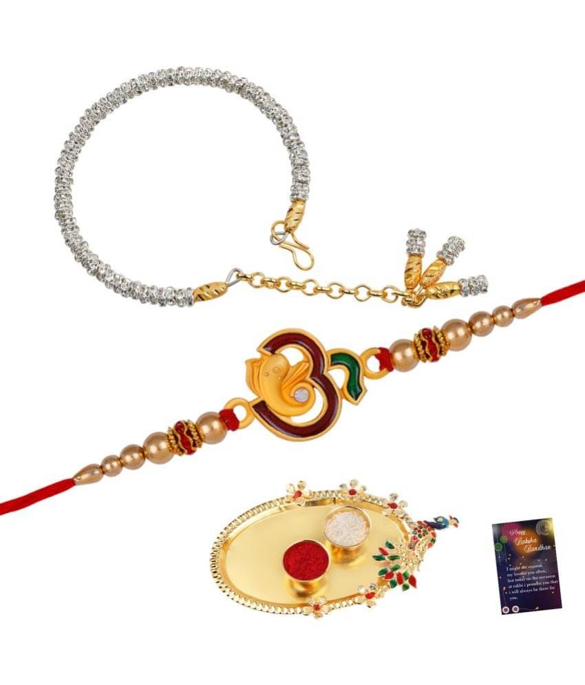     			Silver Shine - Multi Religious Rakhi ( Pack of 3 )