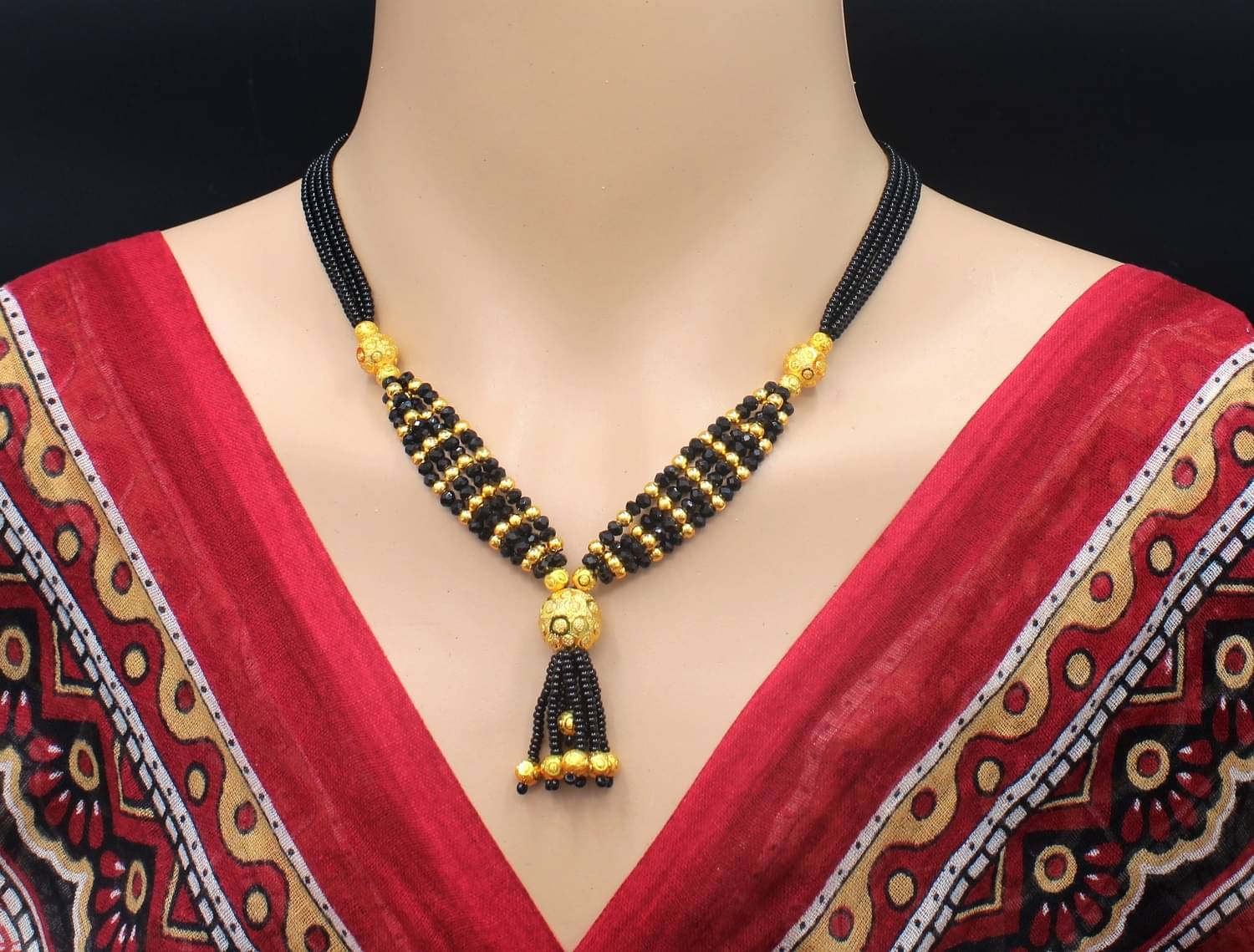     			Soni jewellery - Golden Mangalsutra ( Pack of 1 )