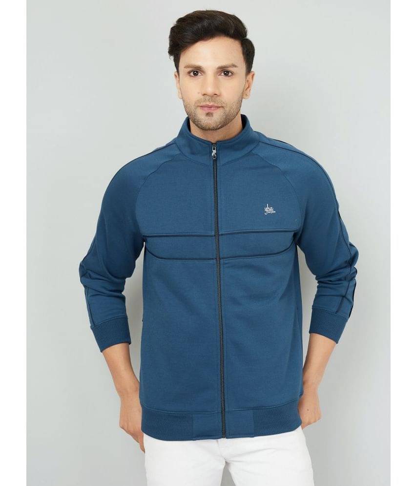     			YHA Fleece Men's Casual Jacket - Teal ( Pack of 1 )