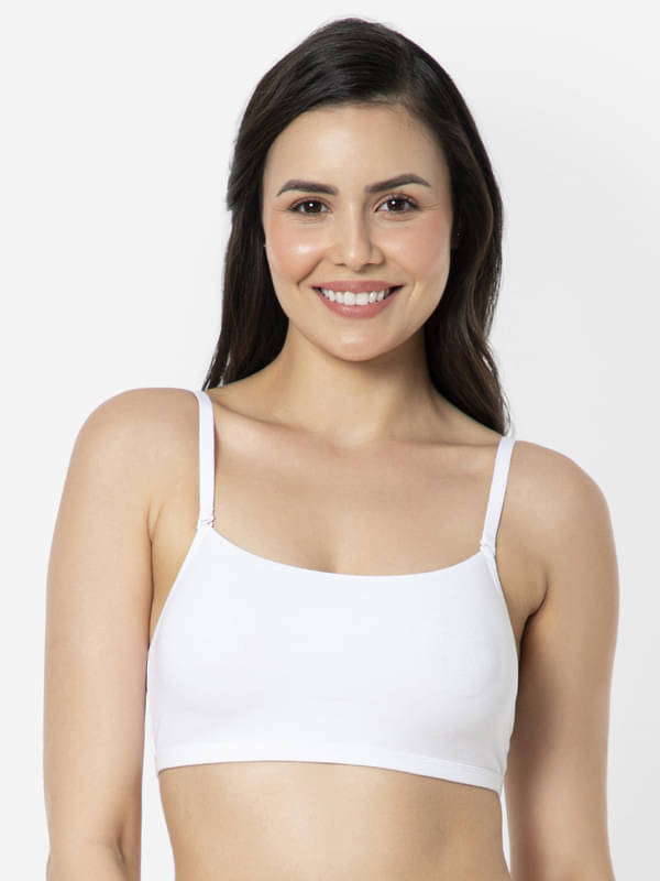     			Amante Cotton Non Padded Women's Cami bra ( White )
