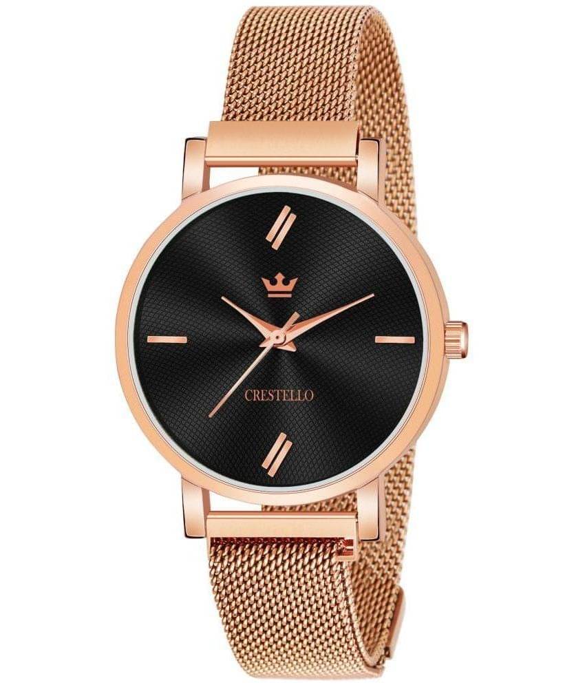     			Crestello - Rose Gold Metal Analog Womens Watch