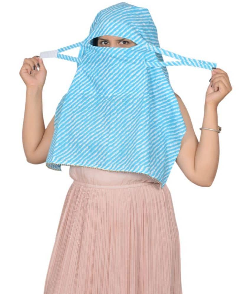 DEEPNYRA - LIVING STYLE - Turquoise Cotton Women's Scarf ( Pack of 1 ) - Dupattas & Shawls | Buy online on ZillyBuy