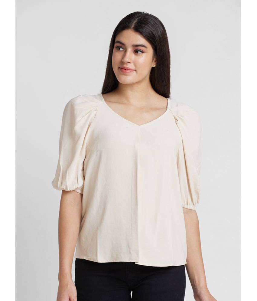 Globus - Beige Polyester Women's Regular Top ( Pack of 1 )     			Globus - Beige Polyester Women's Regular Top ( Pack of 1 )