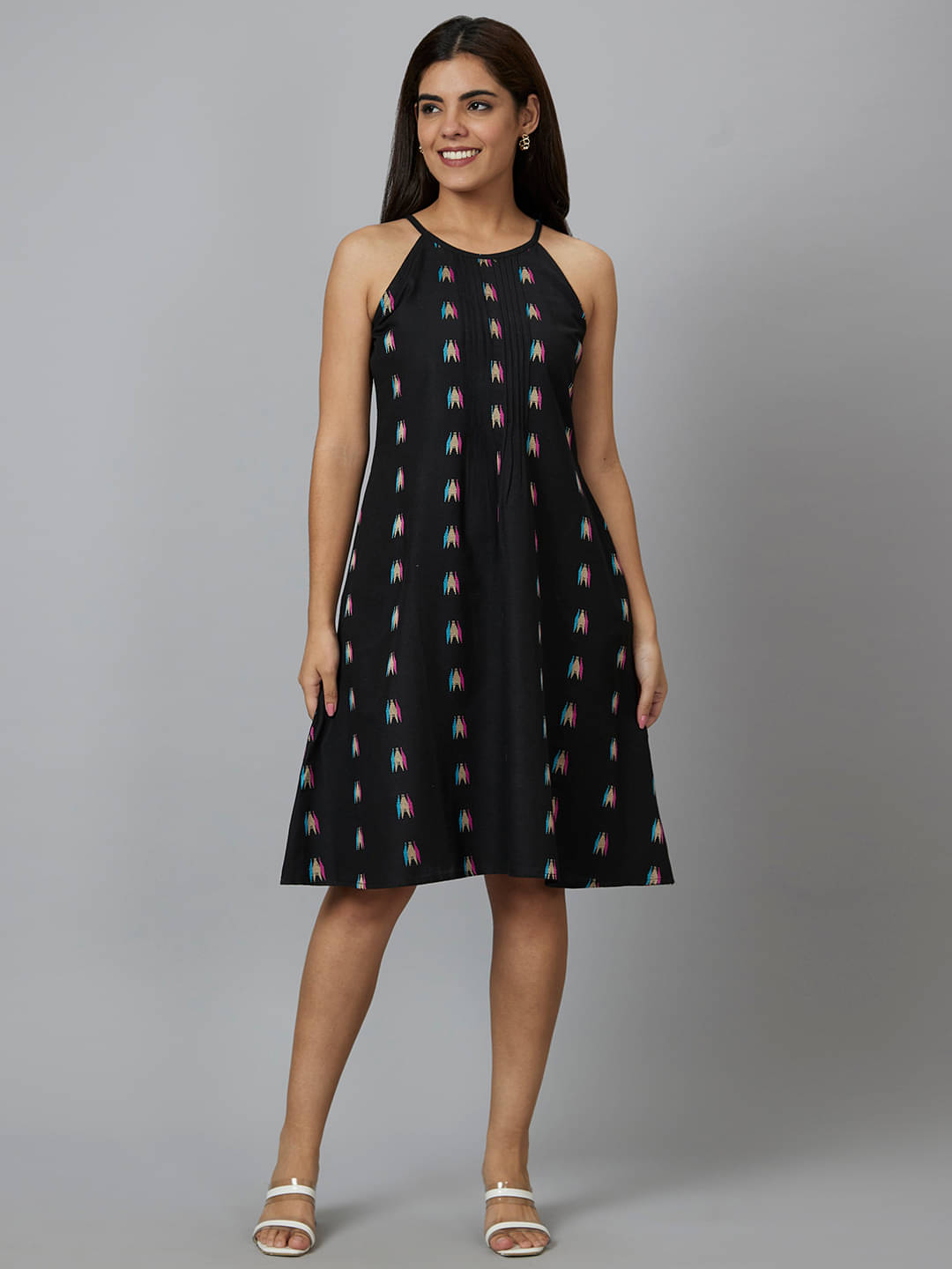     			Globus - Black Cotton Women's A-line Dress ( Pack of 1 )