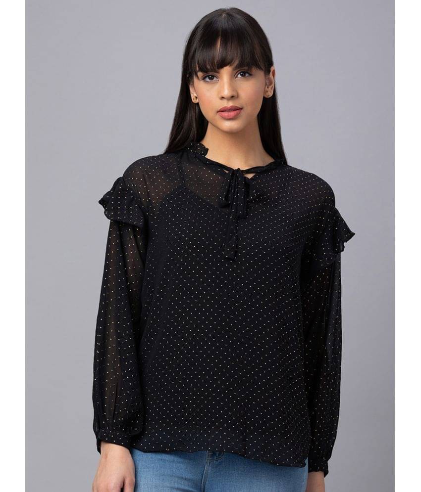     			Globus - Black Polyester Women's Regular Top ( Pack of 1 )