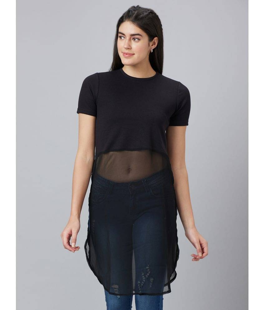 Globus - Black Polyester Women's Regular Top ( Pack of 1 )     			Globus - Black Polyester Women's Regular Top ( Pack of 1 )