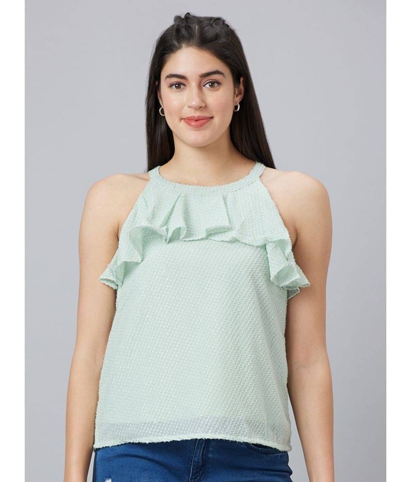 Globus - Green Polyester Women's Regular Top ( Pack of 1 ) Globus - Green Polyester Women's Regular Top ( Pack of 1 )