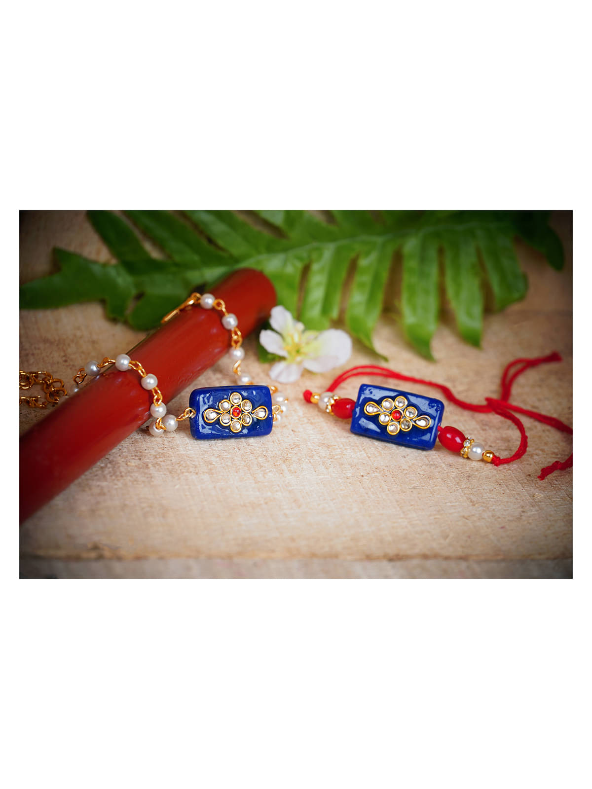     			JFL - Jewellery For Less Blue Bracelet ( Pack of 2 )