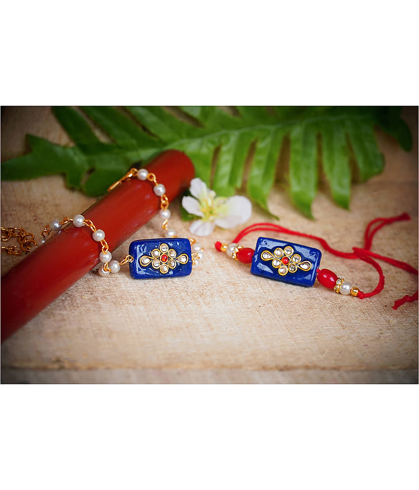 JFL - Jewellery For Less Blue Bracelet ( Pack of 2 ) - Bangles & Bracelets | Buy online on ZillyBuy