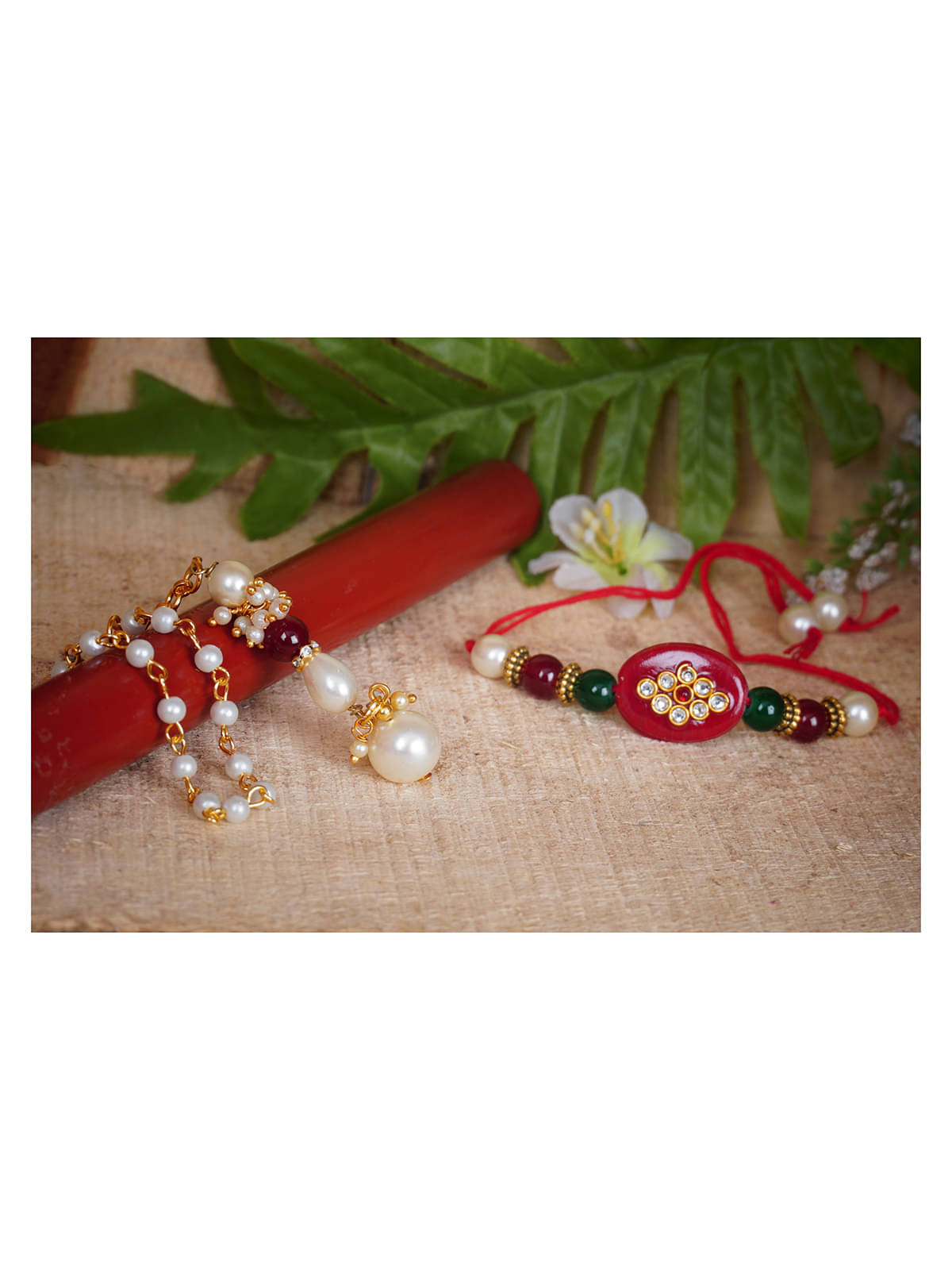     			JFL - Jewellery For Less Red Bracelet ( Pack of 2 )