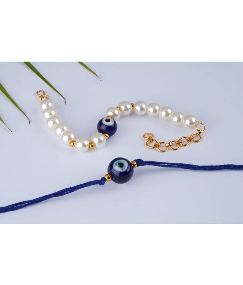     			JFL - Jewellery For Less White Bracelet ( Pack of 2 )
