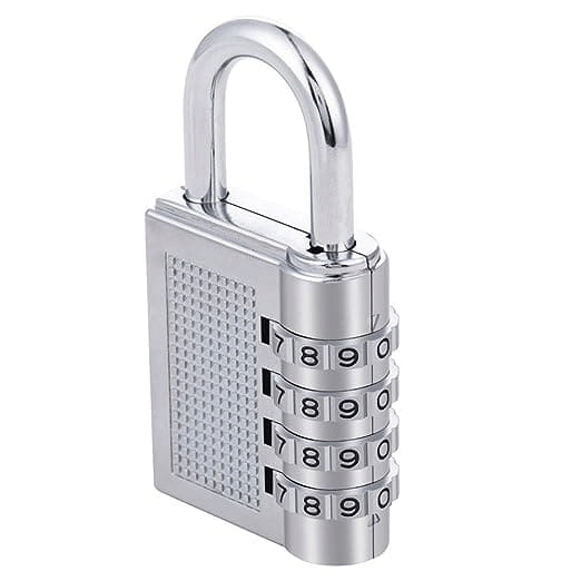 KP2® 4-Digit Safe PIN Hand Bag Shaped Combination Padlock Lock Combination Lock (Silver) Combination Lock  (Pack of 1)