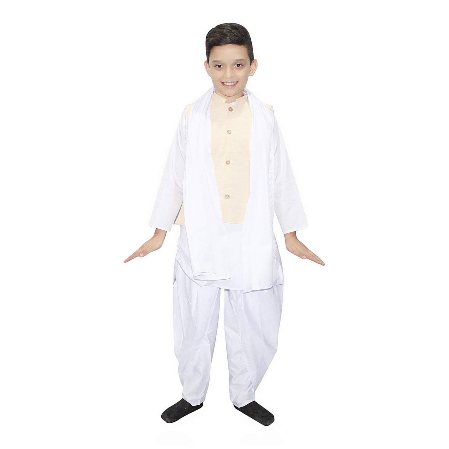 Kaku Fancy Dresses Sardar Vallabh Bhai Patel Costume For Boys | National Hero Freedom Fighter Fancy Dress For Independence Day & Republic Day - 5-6 Years Kaku Fancy Dresses Sardar Vallabh Bhai Patel Costume For Boys | National Hero Freedom Fighter Fancy Dress For Independence Day & Republic Day - 5-6 Years