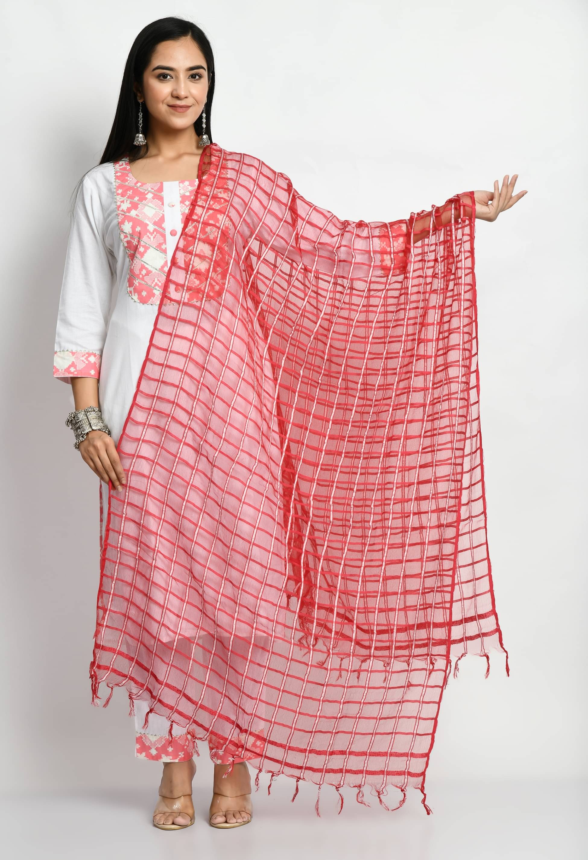 MAURYA - Maroon Chanderi Women's Dupatta - ( Pack of 1 )     			MAURYA - Maroon Chanderi Women's Dupatta - ( Pack of 1 )
