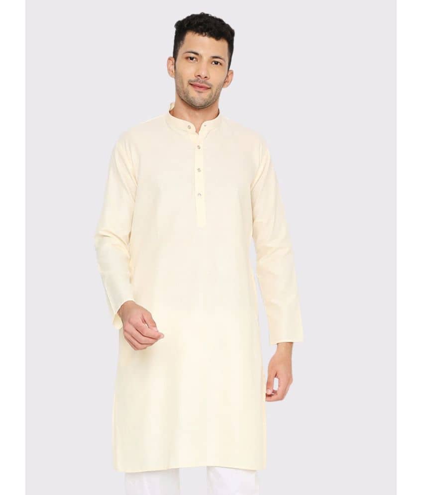 Maharaja - Off-White Cotton Blend Men's Regular Kurta ( Pack of 1 ) - Kurtas & Kurta Sets | Buy online on ZillyBuy
