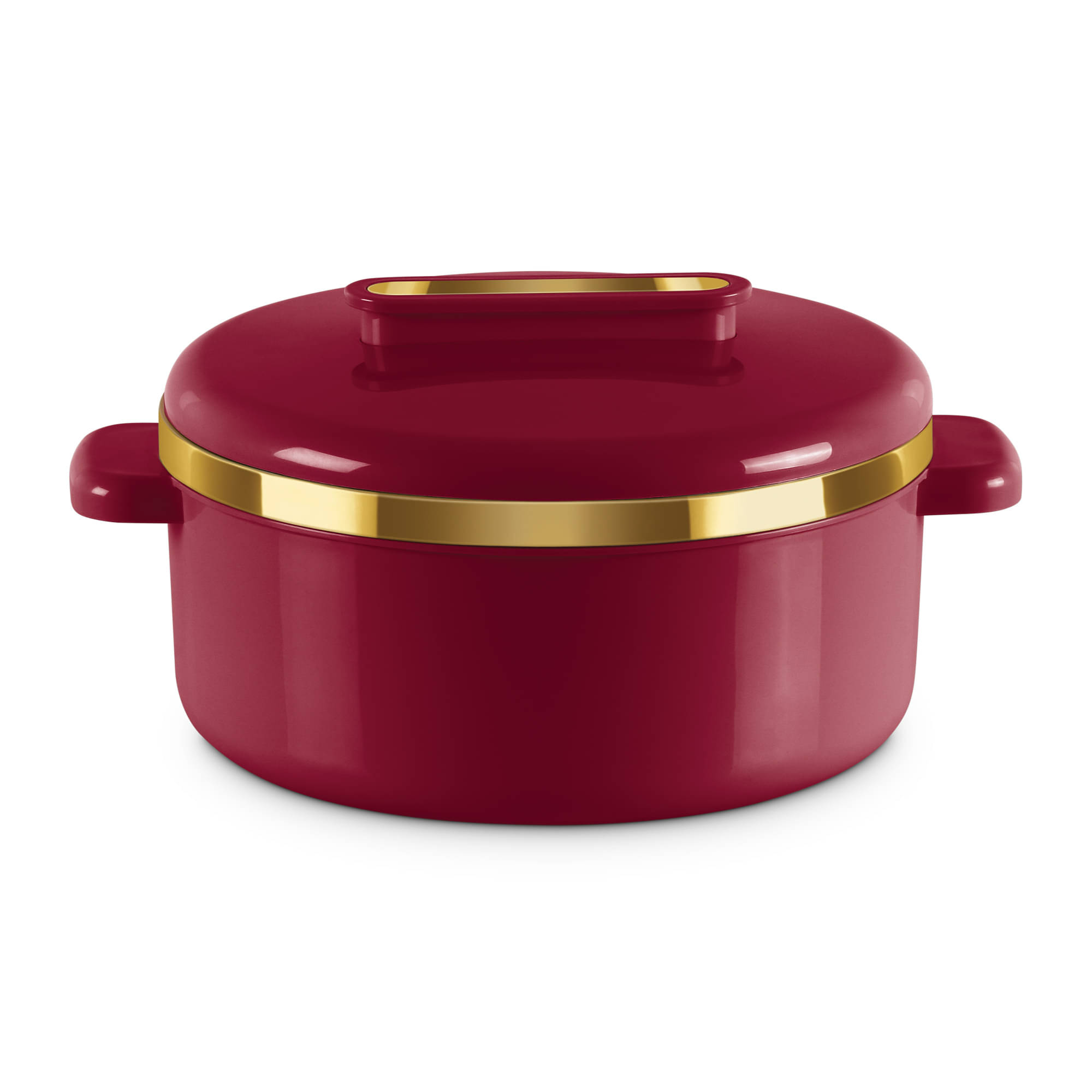     			Milton Curve 1500 Inner Stainless Steel Casserole, 1300 ml, Maroon