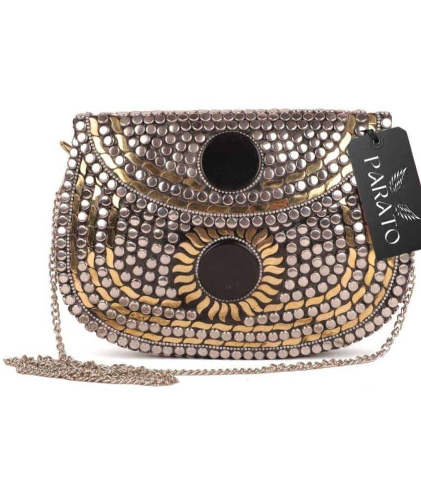 PARATO Sling Bag Suede Set of 1 ( Silver ) - Handbags | Buy online on ZillyBuy