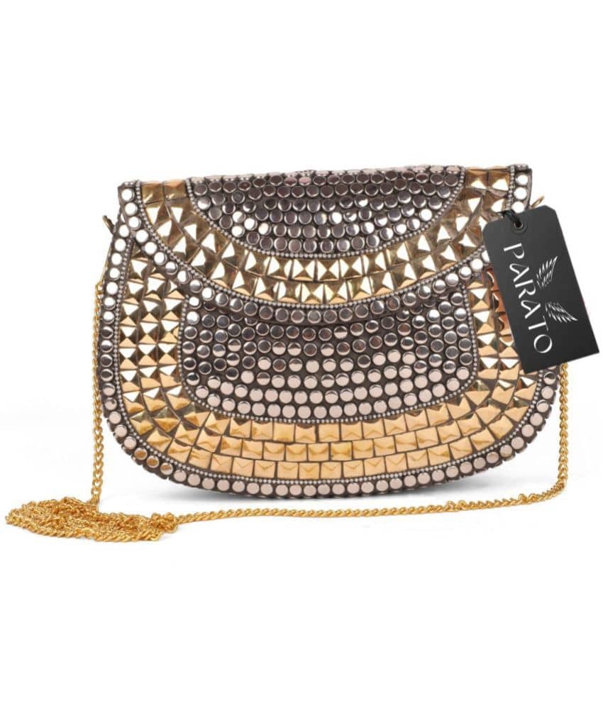 PARATO Sling Bag Suede Set of 1 ( Silver ) - Handbags | Buy online on ZillyBuy