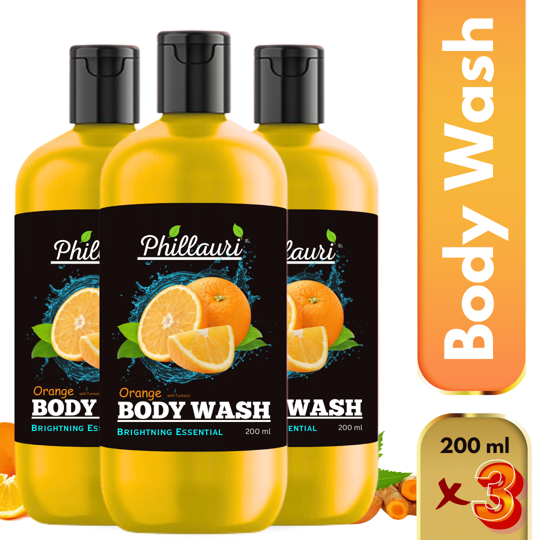 Phillauri Orange bodywash Nourishing Shower Gel 200 mL Pack of 3