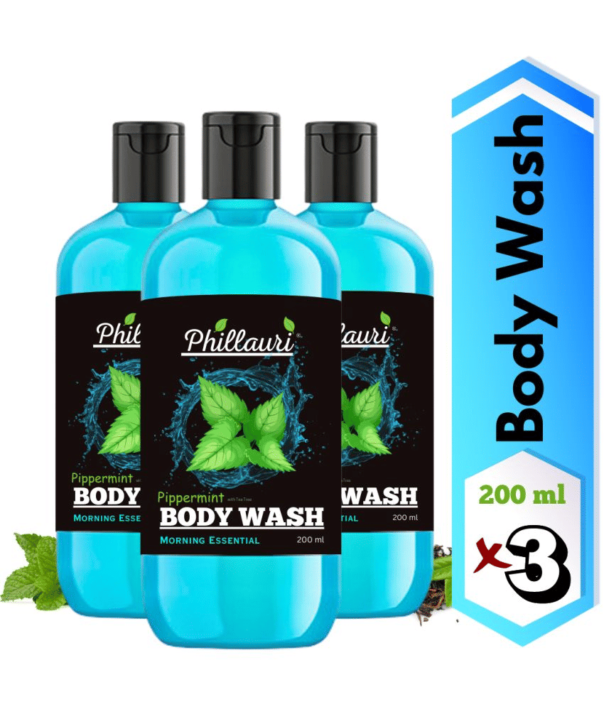 Phillauri Pipermint body wash Coldness Shower Gel 200 mL Pack of 3 Phillauri Pipermint body wash Coldness Shower Gel 200 mL Pack of 3