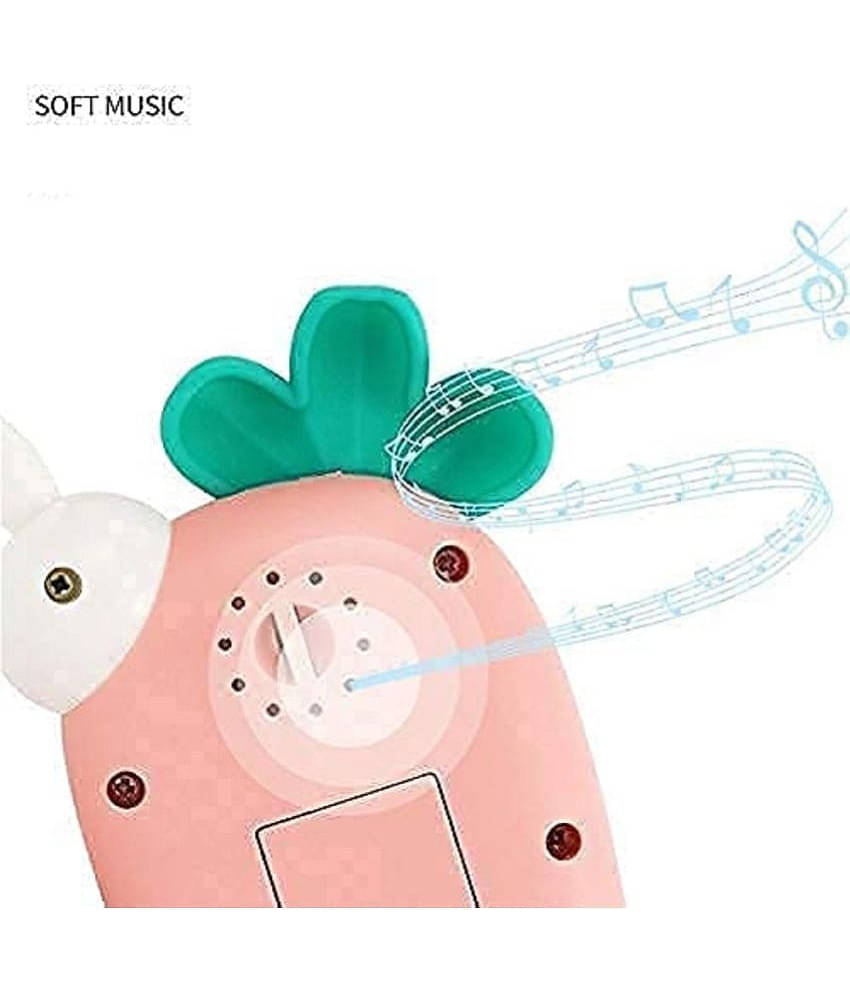 Radish Style Pretend Play Baby Mobile Cell Phone Kids Toy, Toddlers with Music, Ringtones, Lights - Birthday Party Favors and Gifts (Multi Color)