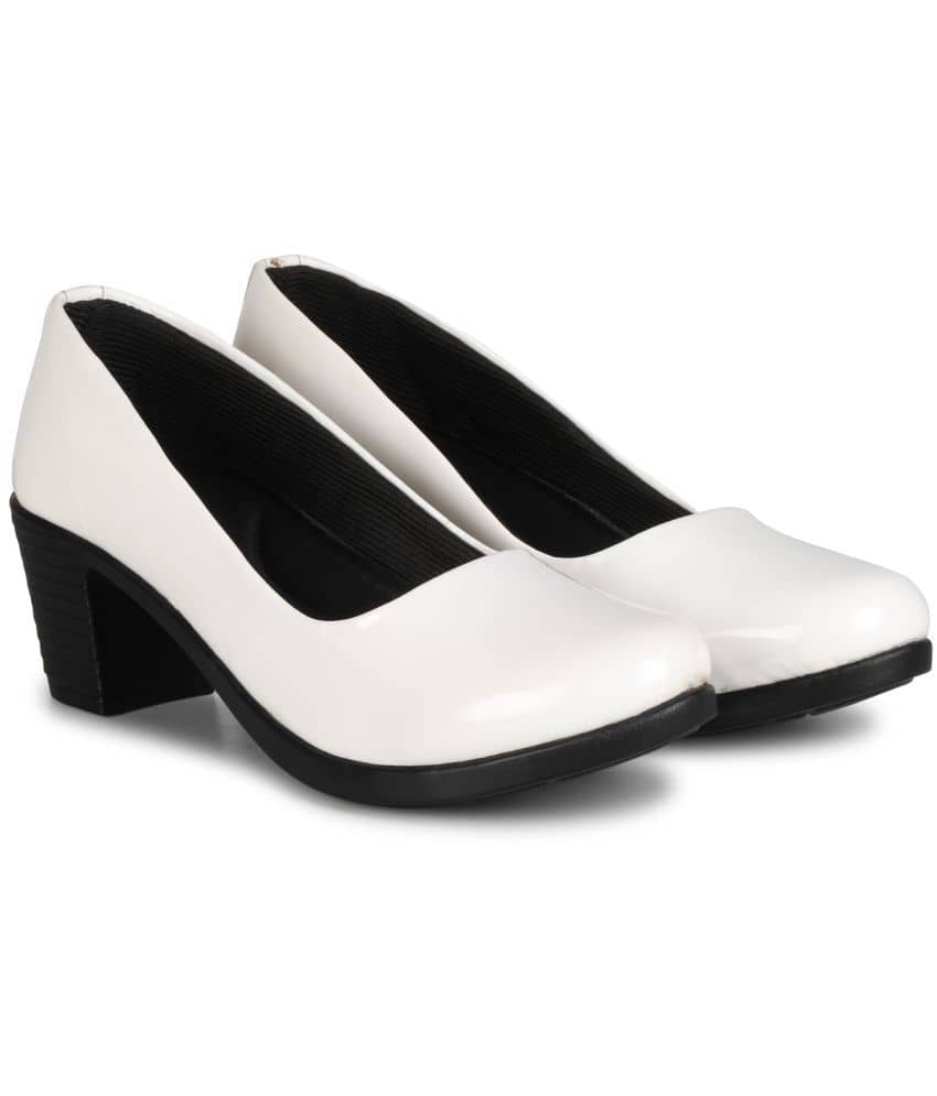 Saheb - White Women's Pumps Heels - Heels | Buy online on ZillyBuy
