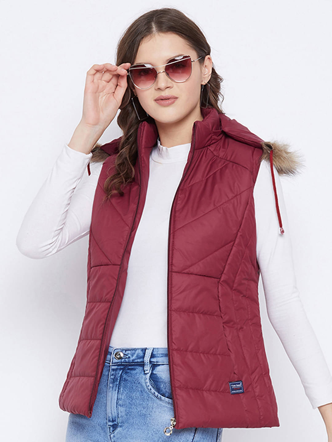 VERO AMORE - Polyester Red Hooded Jackets Pack of 1 VERO AMORE - Polyester Red Hooded Jackets Pack of 1
